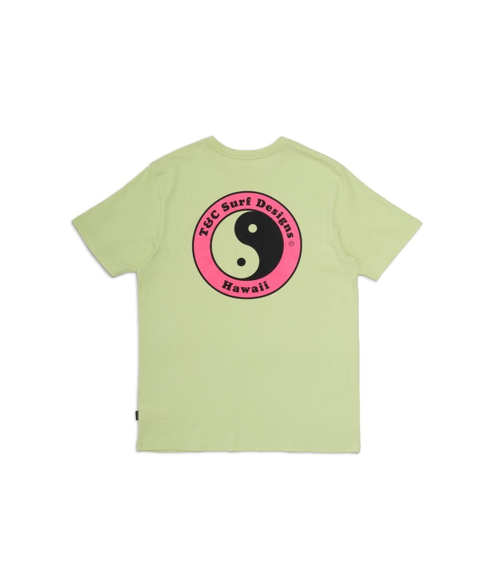T & C SURF DESIGNS LOGO TEE WASHED LIME